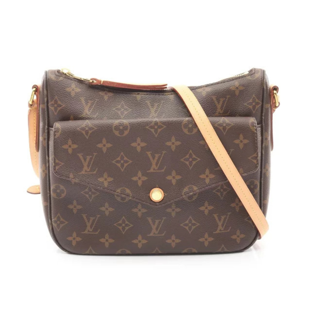 Louis Vuitton Mabillon Shoulder Bag Canvas Leather Monogram Brown
